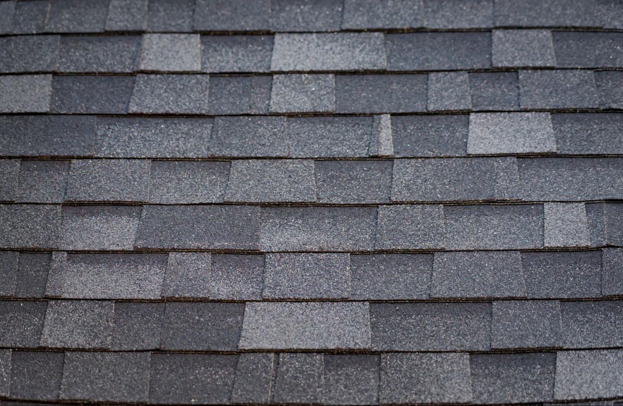 Close-up of premium architectural shingles after rejuvenation treatment